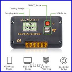 120W Solar Panel 12V Deep Well Submersible Water Pump System 230ft Lift & 3.2GPM