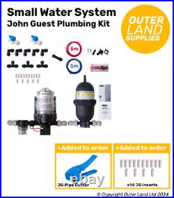 12V Shurflo Trail King Pump & John Guest 12mm Water System Fitting Kit Campervan