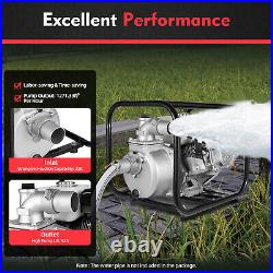 2 Inch Petrol High Flow Water Pump 6.5HP 3600RPM 4 Stroke Gas Powered Pond Pump