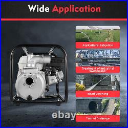 2 Inch Petrol High Flow Water Pump 6.5HP 3600RPM 4 Stroke Gas Powered Pond Pump