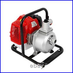 2 STROKE 1 Petrol Water Transfer Pump 8,000L/h With Hose Clamps +Fittings 1.7hp