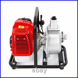 2 STROKE 1 Petrol Water Transfer Pump 8,000L/h With Hose Clamps +Fittings 1.7hp