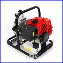 2 STROKE 1 Petrol Water Transfer Pump 8,000L/h With Hose Clamps +Fittings 1.7hp