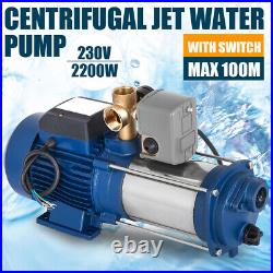 2200W Centrifugal Pump Domestic Drinking Water Garden Irrigation Pump with Switch