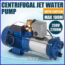 2200W Centrifugal Pump Domestic Drinking Water Garden Irrigation Pump with Switch