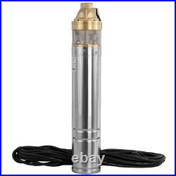 4 Deep Well Borehole Submersible Pump Clean Water 1100W 107m Head StainlessStee