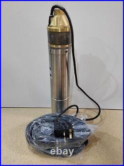 4 Deep Well Borehole Submersible Pump Clean Water 1100W 107m Head StainlessStee