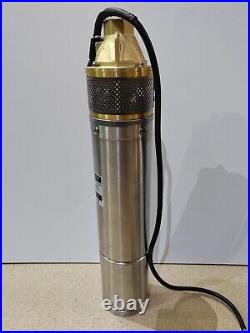 4 Deep Well Borehole Submersible Pump Clean Water 1100W 107m Head StainlessStee