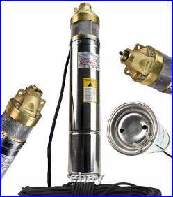 4 Deep Well Borehole Submersible Pump Clean Water Stainless Steel 750W 60M Head