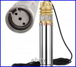 4 Deep Well Borehole Submersible Pump Clean Water Stainless Steel 750W 60M Head