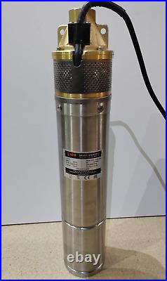 4 Deep Well Borehole Submersible Pump Clean Water Stainless Steel 750W 60M Head