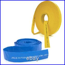 Blue Yellow Layflat Pipes PVC Water Hose Discharge Pump Lay Flat Irrigation