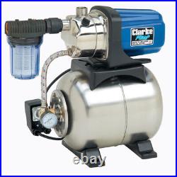 CLARKE WATER PRESSURE BOOSTER ELECTRIC WATER PUMP 1 1200W 61 LITRE PER MIN 230v