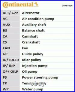 Genuine CONTINENTAL CTAM water pump + timing belt set CT978WP1 for Ford