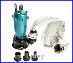 Heavy Duty Submersible Flood Pond Waste Cesspit Sump Sewage Dirty Water Pump 50m