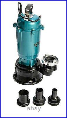 Heavy Duty Submersible Flood Pond Waste Cesspit Sump Sewage Dirty Water Pump 50m