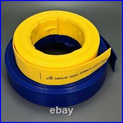 Layflat Water Delivery Hose Discharge Pipe Pump Lay Flat Irrigation Blue mm inch