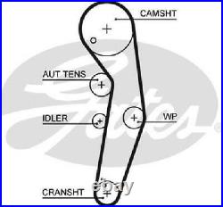 Original GATES water pump + timing belt set KP25569XS-4 for Skoda