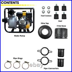 Petrol Water Pump 3 6.5HP 4 Stroke Engine RocwooD 950 Litres Per Min