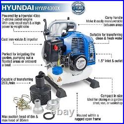 Petrol Water Transfer Pump 43cc For Garden Pond Pool Irrigation, Flood Drainage