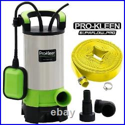 ProKleen Submersible Electric Water Pump 1100w 10M Heavy Duty Hose Clean Dirty