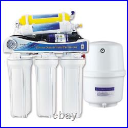 Reverse Osmosis Water Filter System 50 GPD 6 Stage Pumped for Residential Use