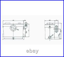 Sanitary Pumps 750W Macerator Pump for Waste Water with 3/4 Inlets Quiet IP55