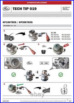 Timing Belt & Water Pump Kit KP15678XS Gates Set 5678XS 788313321 Quality New